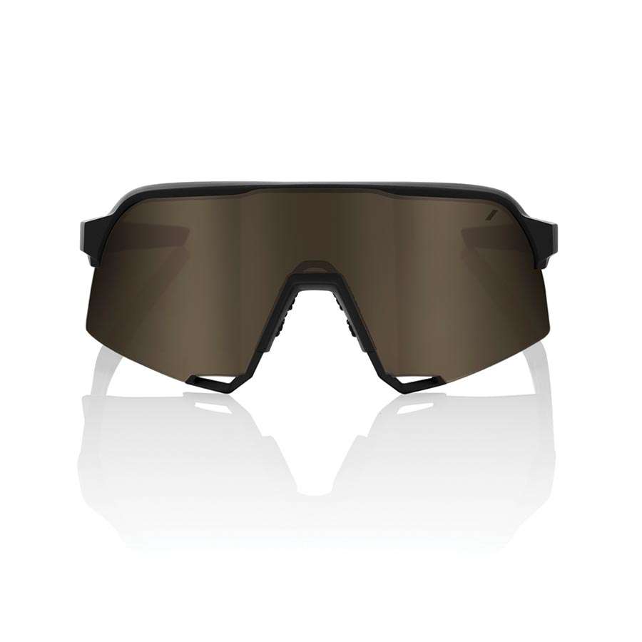 100% S3 Sport Zonnebril Soft Tact Zwart met Soft Gold Mirror Lens