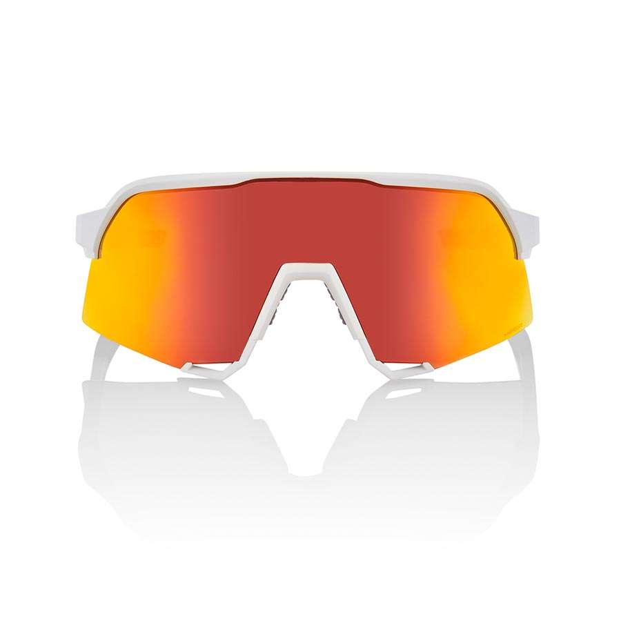 100% S3 Sport Zonnebril Soft Tact Wit met HiPER Red Multilayer Mirror Lens