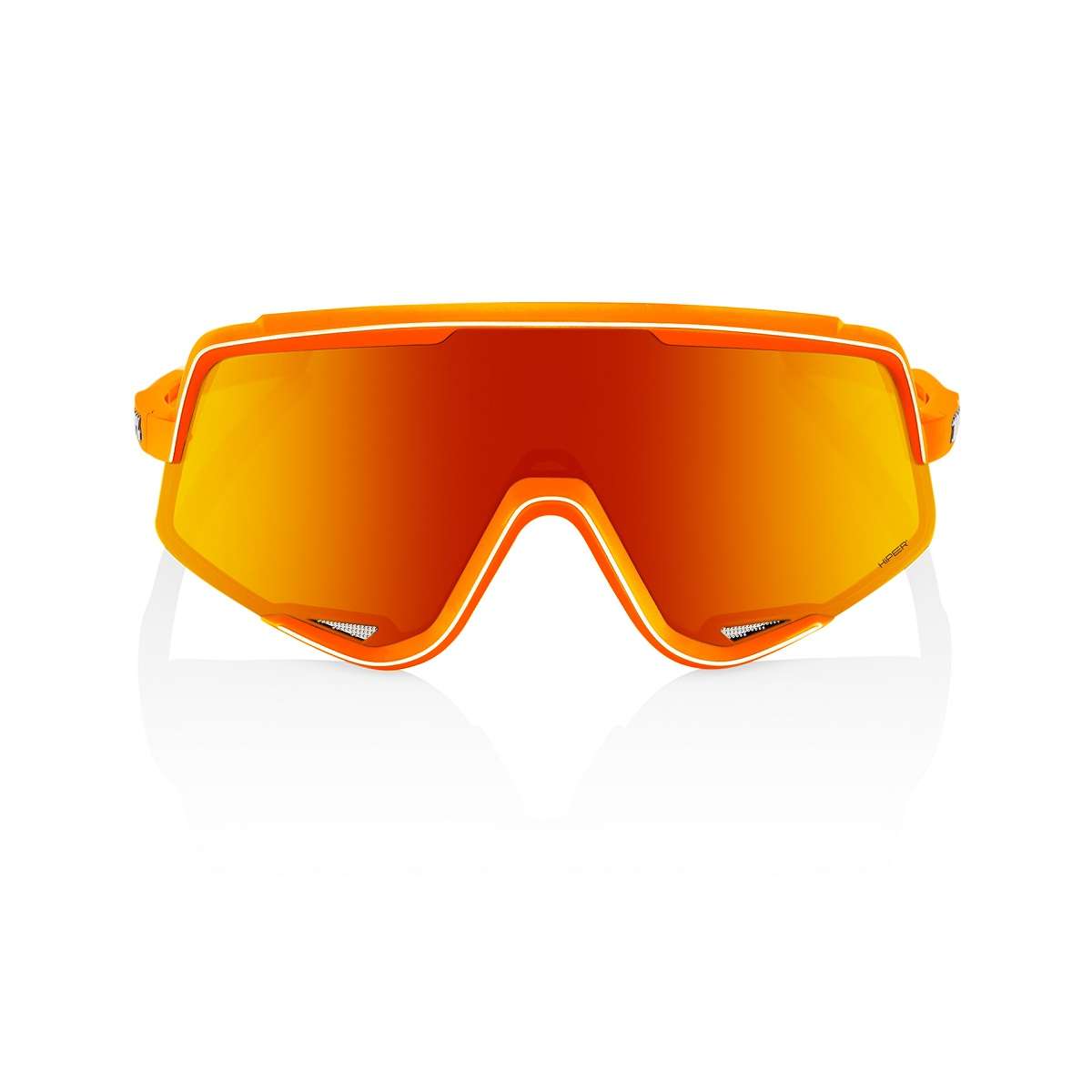 100% Glendale Sport Zonnebril Soft Tact Neon Oranje met HiPER Red Multilaye