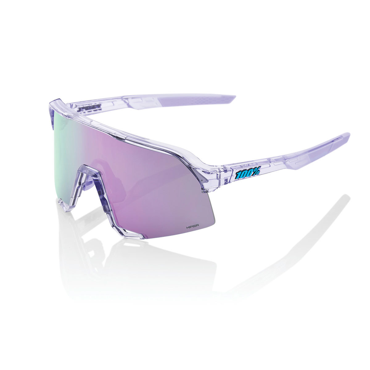 100% S3 Sport Zonnebril Lila met HiPER Lavender Mirror Lens