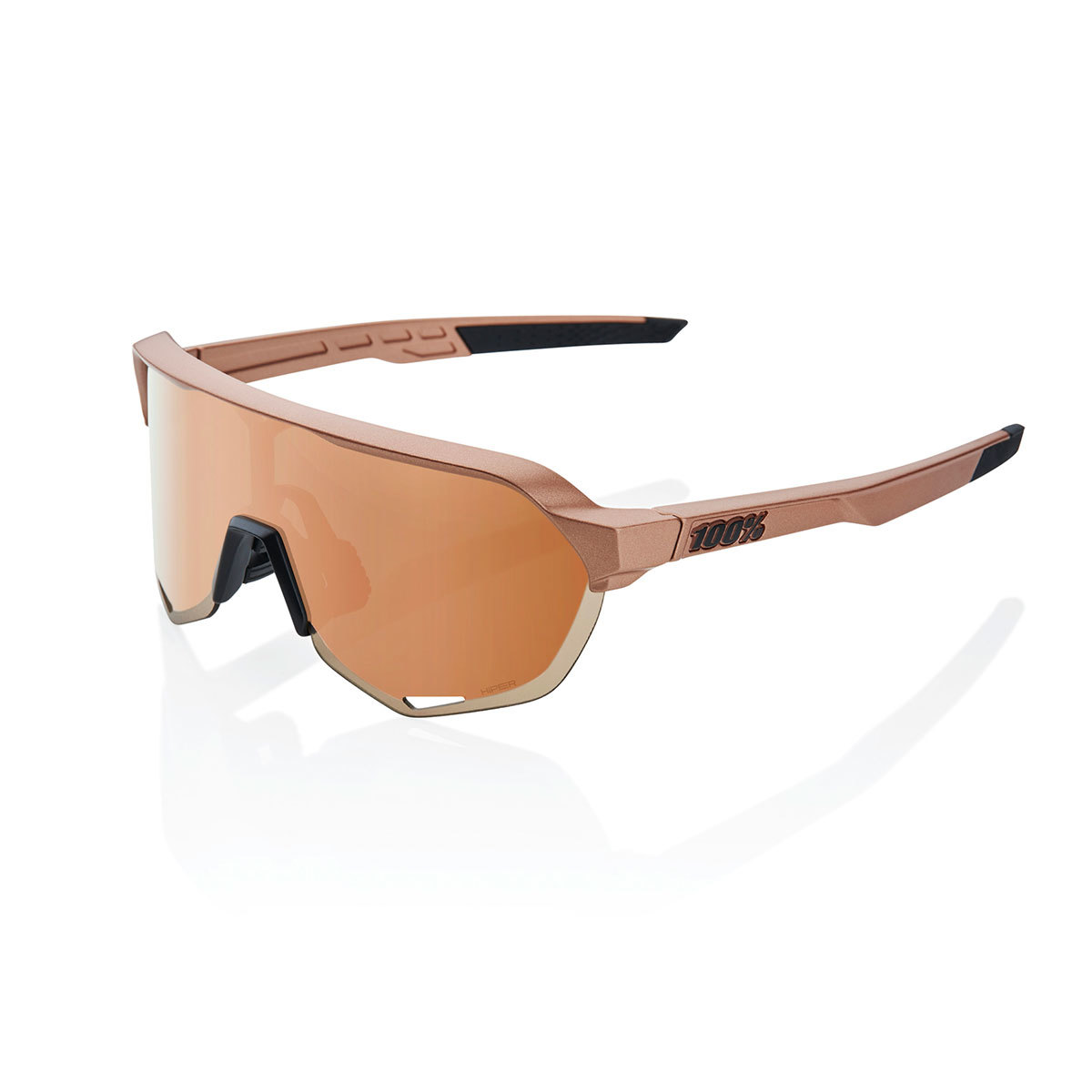 100% S2 Sport Zonnebril Mat Koper Chromium met HiPER Copper Mirror Lens