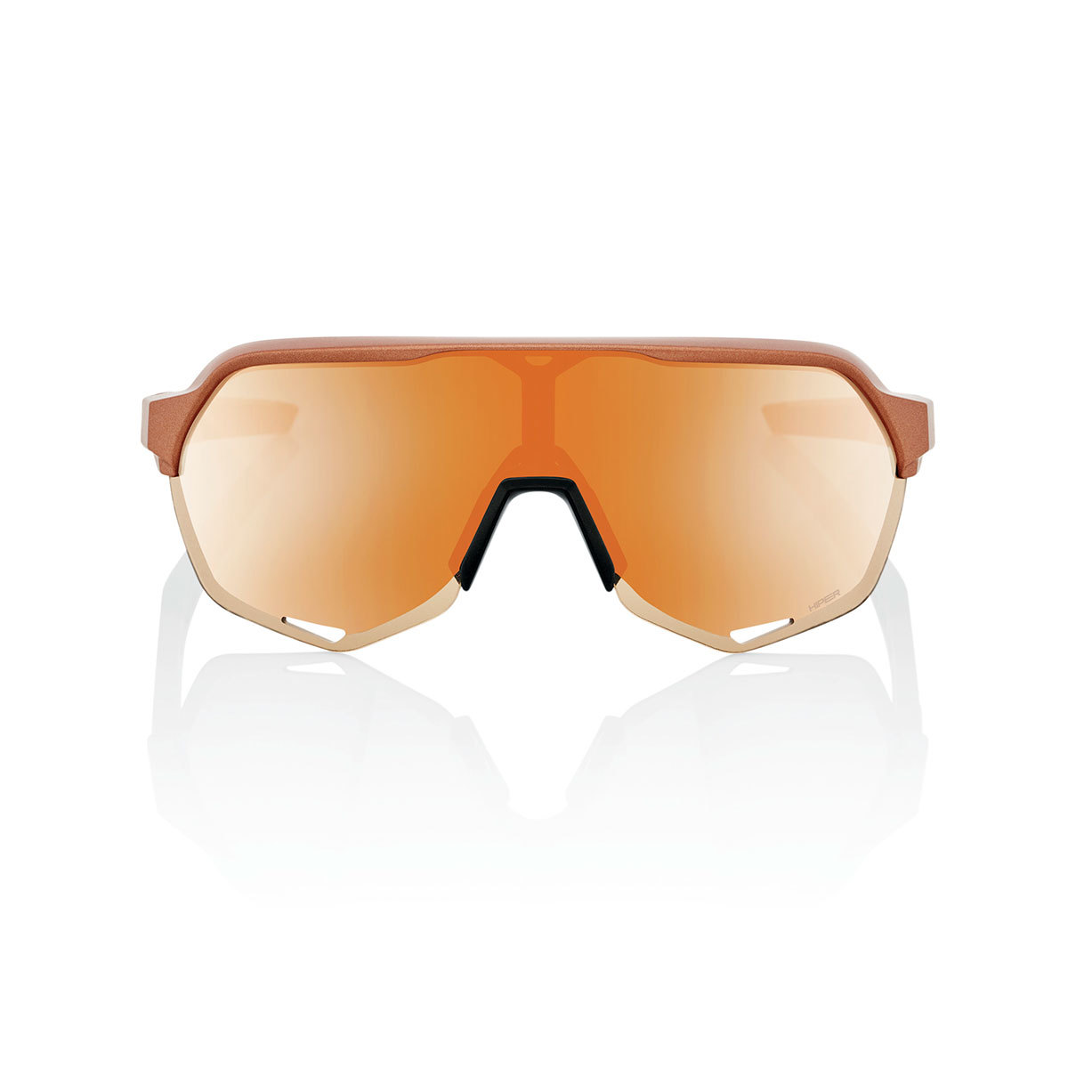 100% S2 Sport Zonnebril Mat Koper Chromium met HiPER Copper Mirror Lens