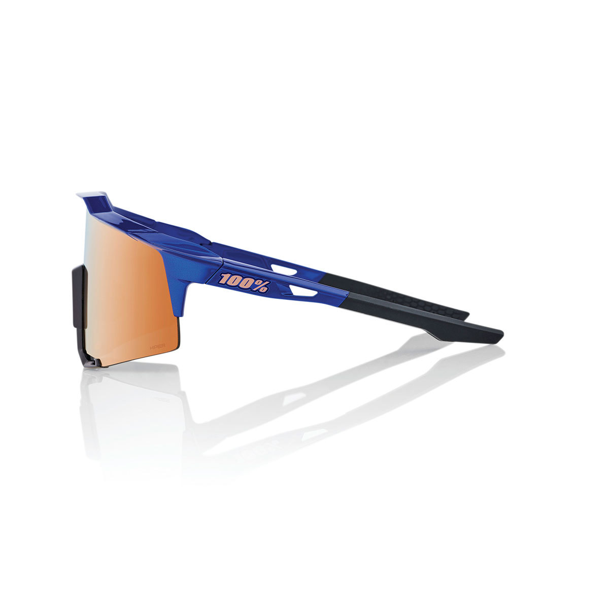 100% Speedcraft Sport Zonnebril Glanzend Kobalt Blauw met HiPER Copper Mirr