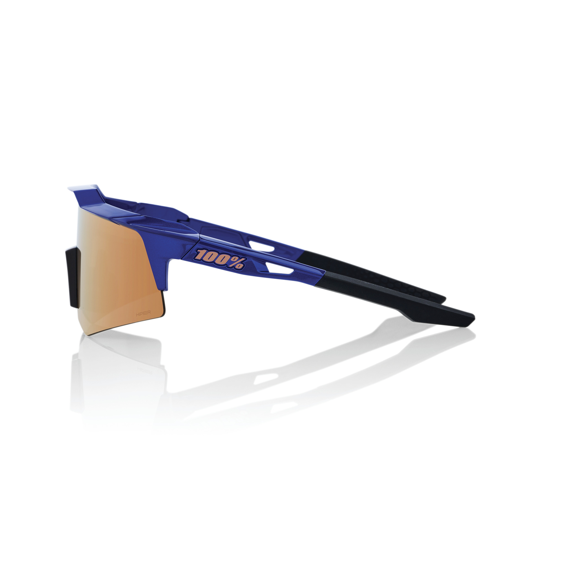 100% Speedcraft XS Sport Zonnebril Glanzend Kobalt Blauw met HiPER Copper M