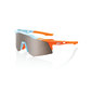 100% Speedcraft XS Sport Bril Lichtblauw/Oranje Hiper Silver Mirror lens