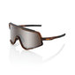 100% Glendale Sport Zonnebril Mat Bruin Fade met HiPER Silver Mirror Lens