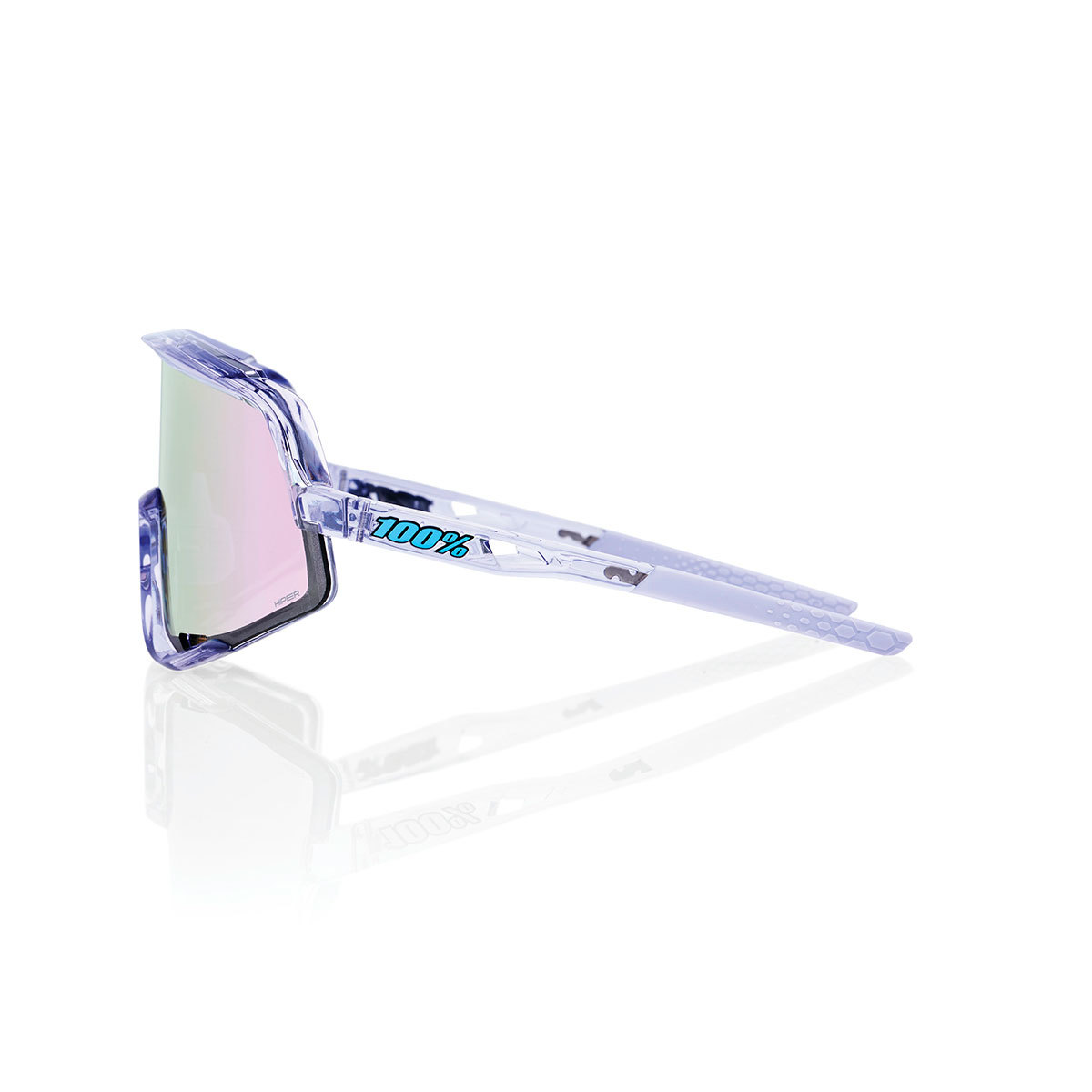 100% Glendale Sport Zonnebril Lila met HiPER Lavender Mirror Lens