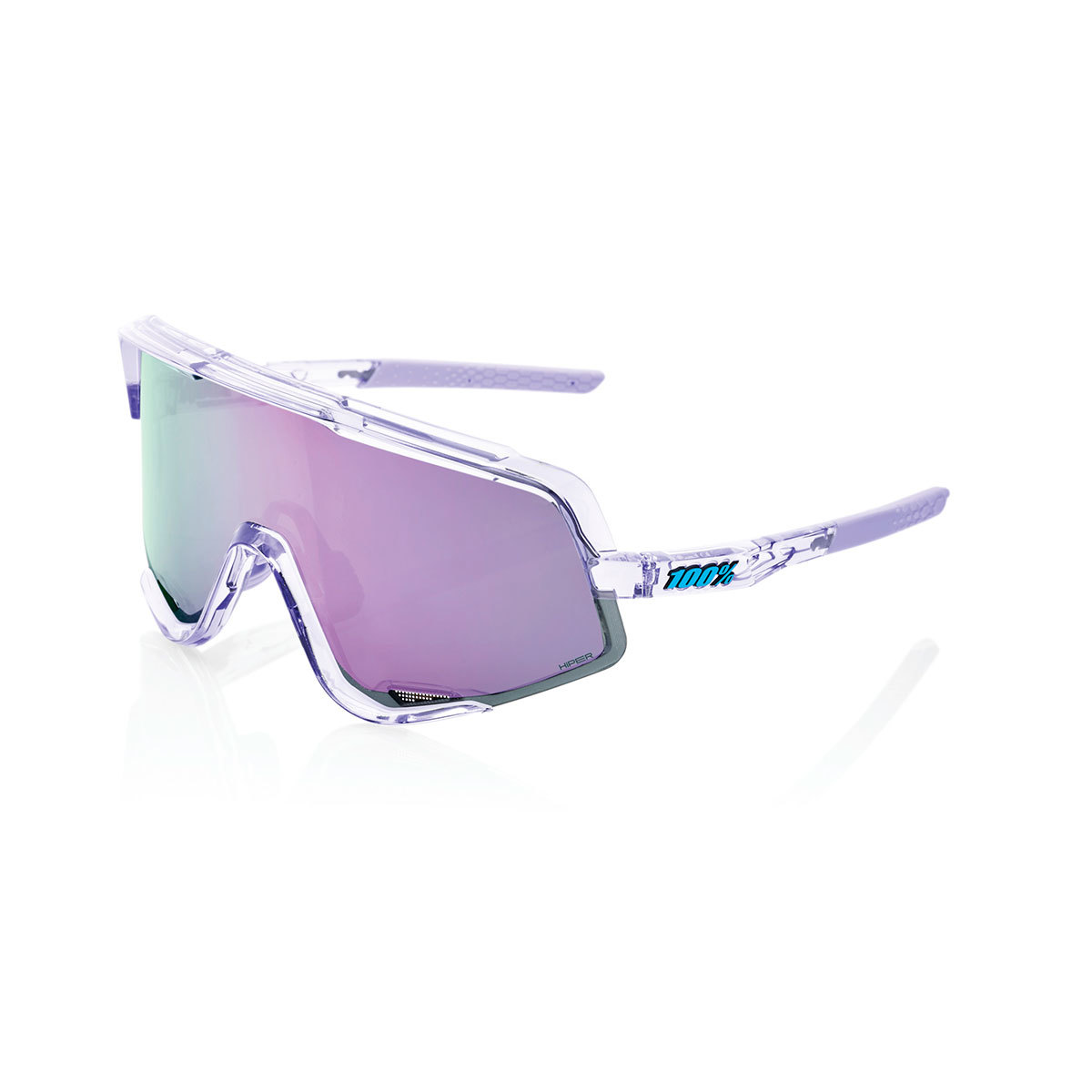 100% Glendale Sport Zonnebril Lila met HiPER Lavender Mirror Lens