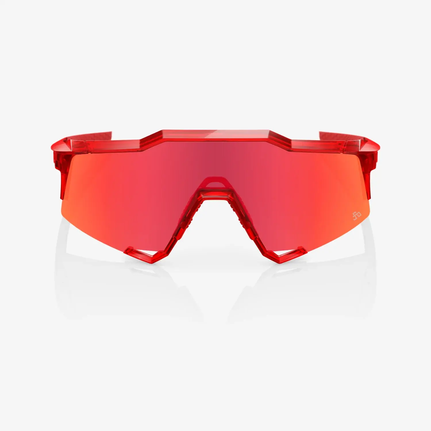 100% Speedcraft Sagan Sport Zonnebril Rood met Hiper Red Mirror lens