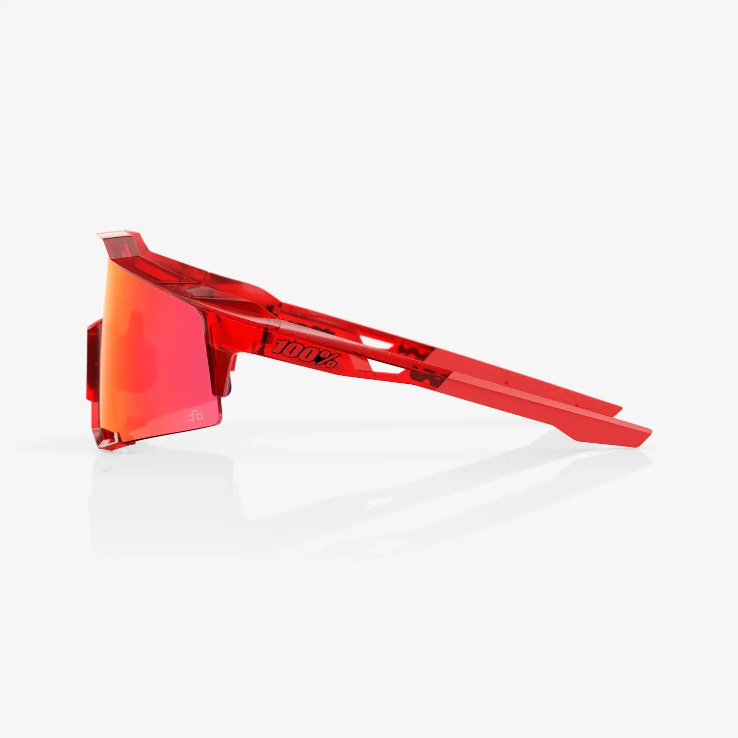 100% Speedcraft Sagan Sport Zonnebril Rood met Hiper Red Mirror lens