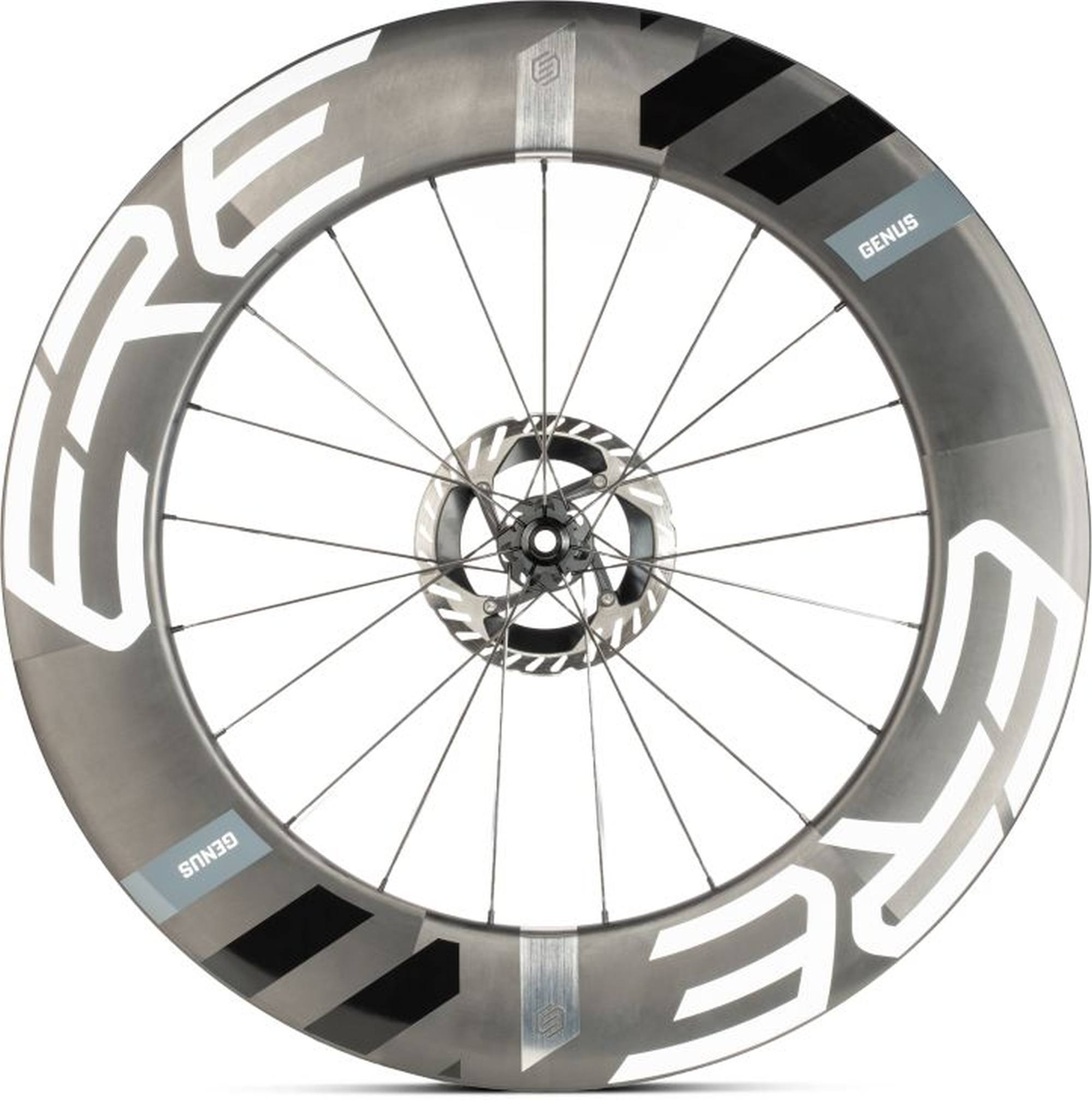 Ere Research Genus AE00/AE92 Carbon Disc Race TT Wielset Zwart/Grijs