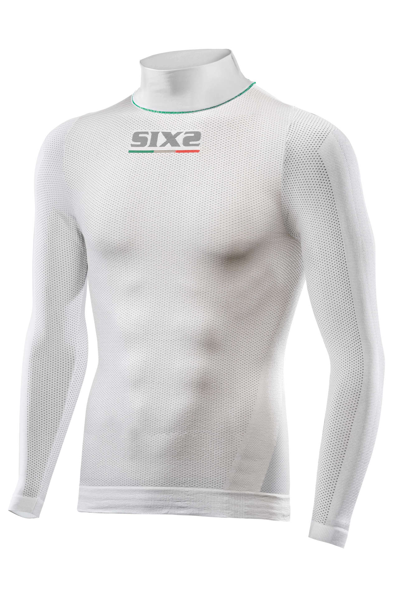 SIXS Superlight Turtleneck Thermoshirt Lange Mouwen Wit Carbon