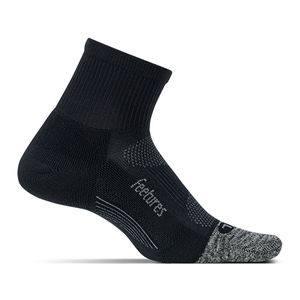 Feetures Elite Light Cushion Quarter Hardloopsokken Zwart 