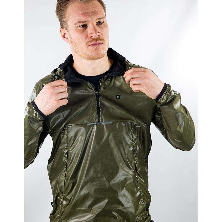 Biehler Gravel Hooded Windbreaker Windjack Groen Heren