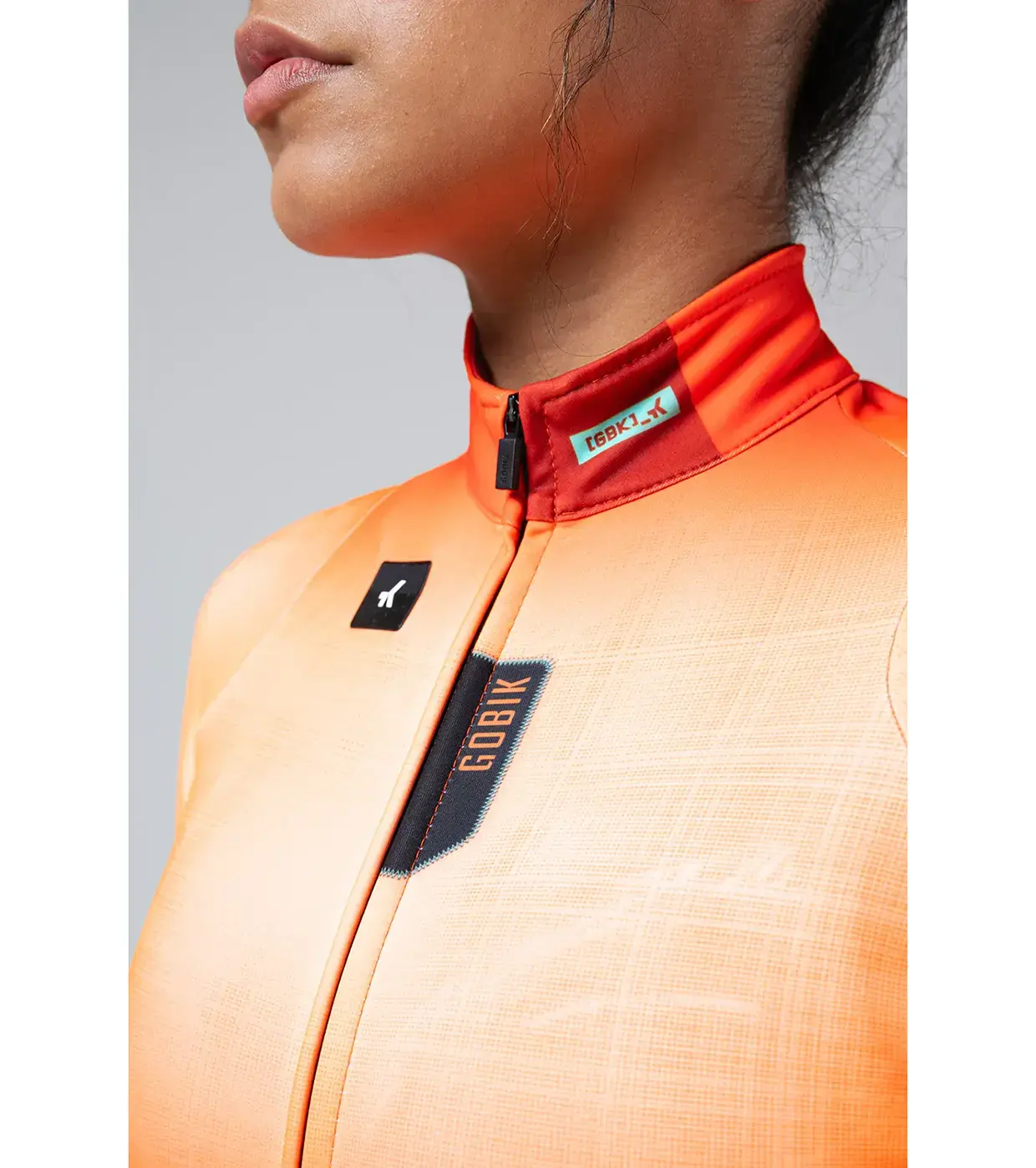 Gobik Hyder Fietsshirt Lange Mouwen Oranje Dames