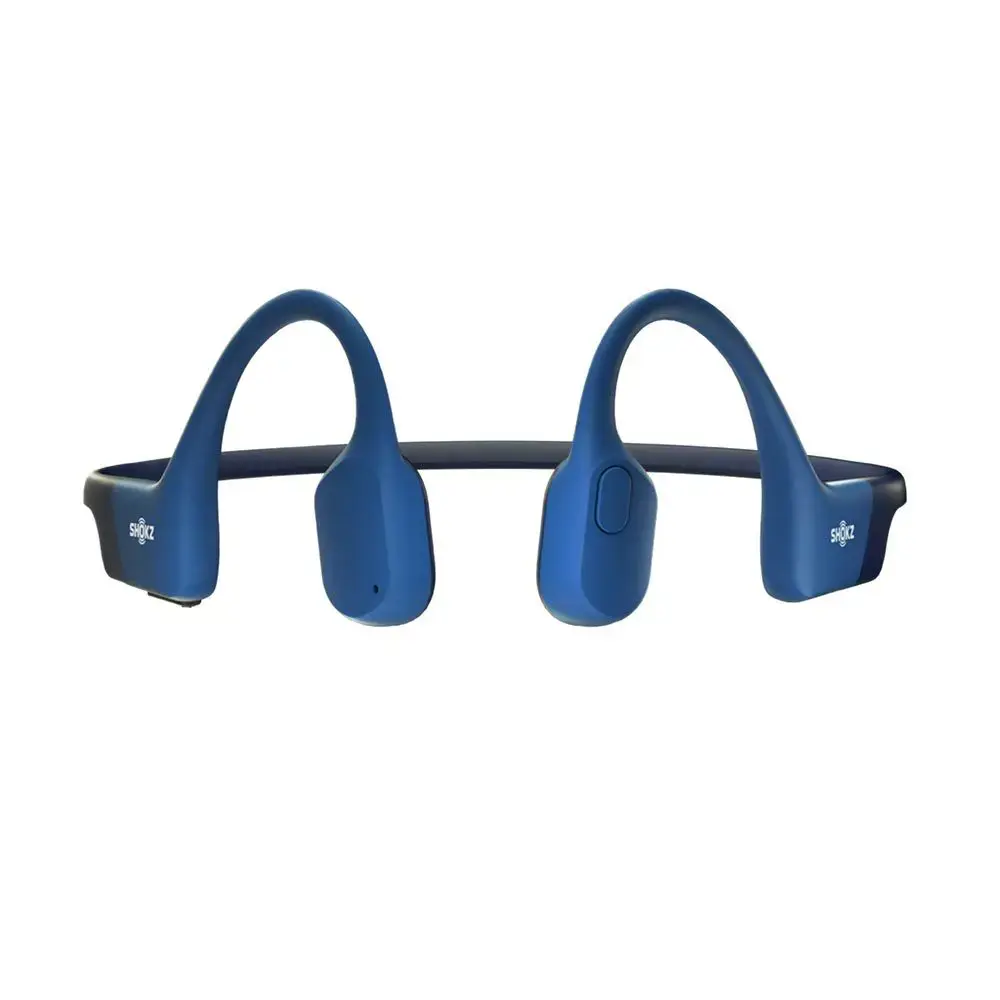 Shokz OpenRun Draadloze Open-ear Bone Conduction Koptelefoon Blauw