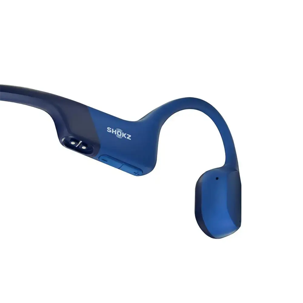 Shokz OpenRun Draadloze Open-ear Bone Conduction Koptelefoon Blauw