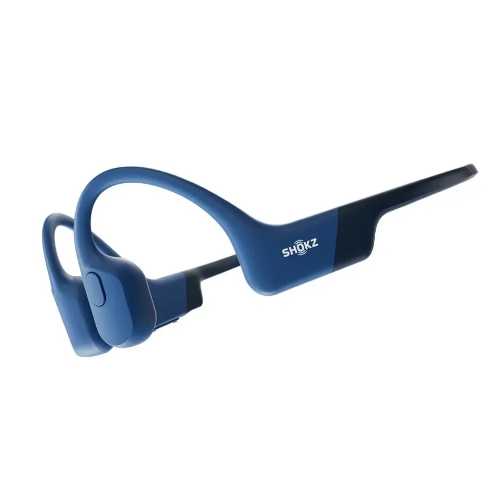 Shokz OpenRun Draadloze Open-ear Bone Conduction Koptelefoon Blauw