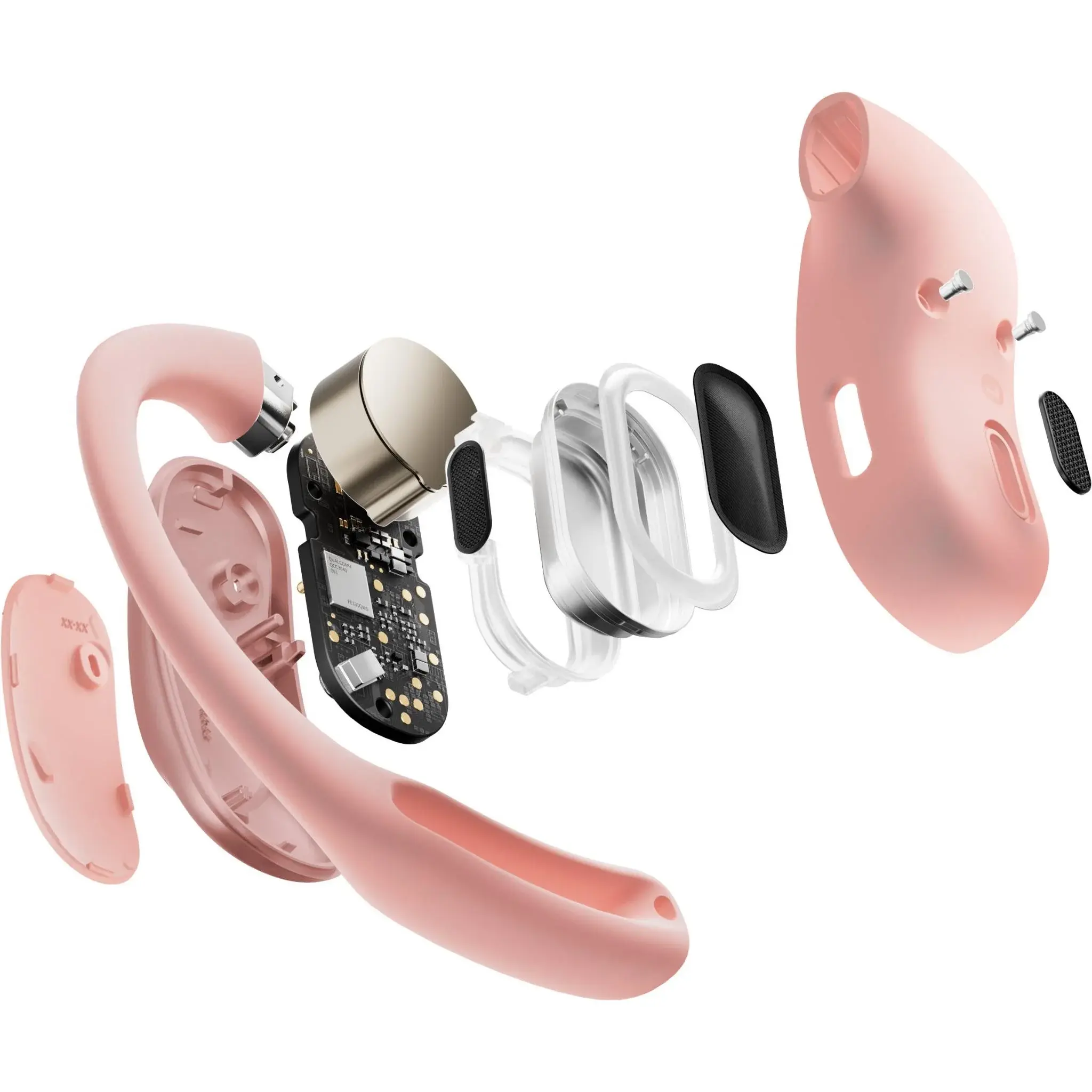 Shokz OpenFit Air Draadloze Open-ear Koptelefoon Roze