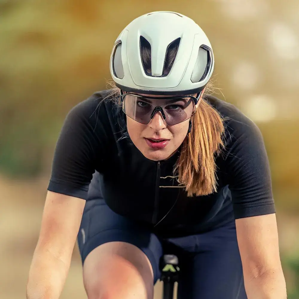 ppeeqq Model-I Photochromic Fietsbril Glanzend Zwart met Smoke Lens