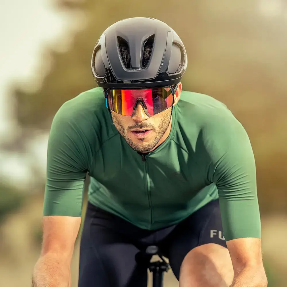 ppeeqq Model-I P R O Photochromic Fietsbril Donkergrijs met Rode Lens