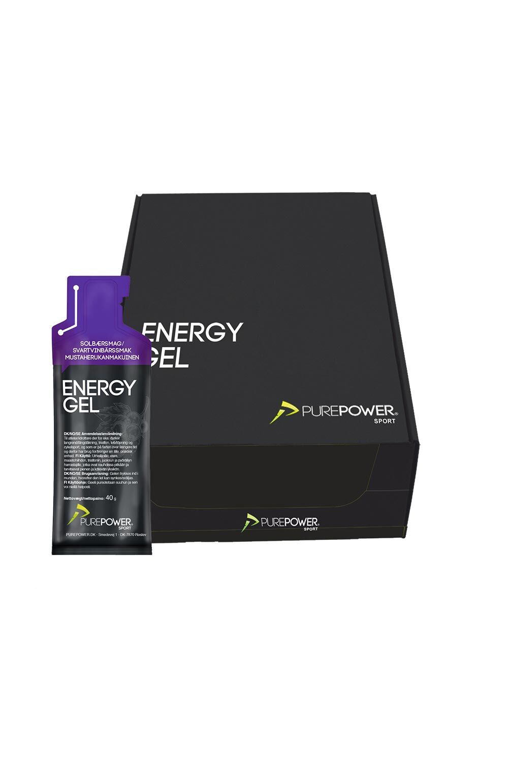 PurePower Energy Gel Zwarte Bes 24x