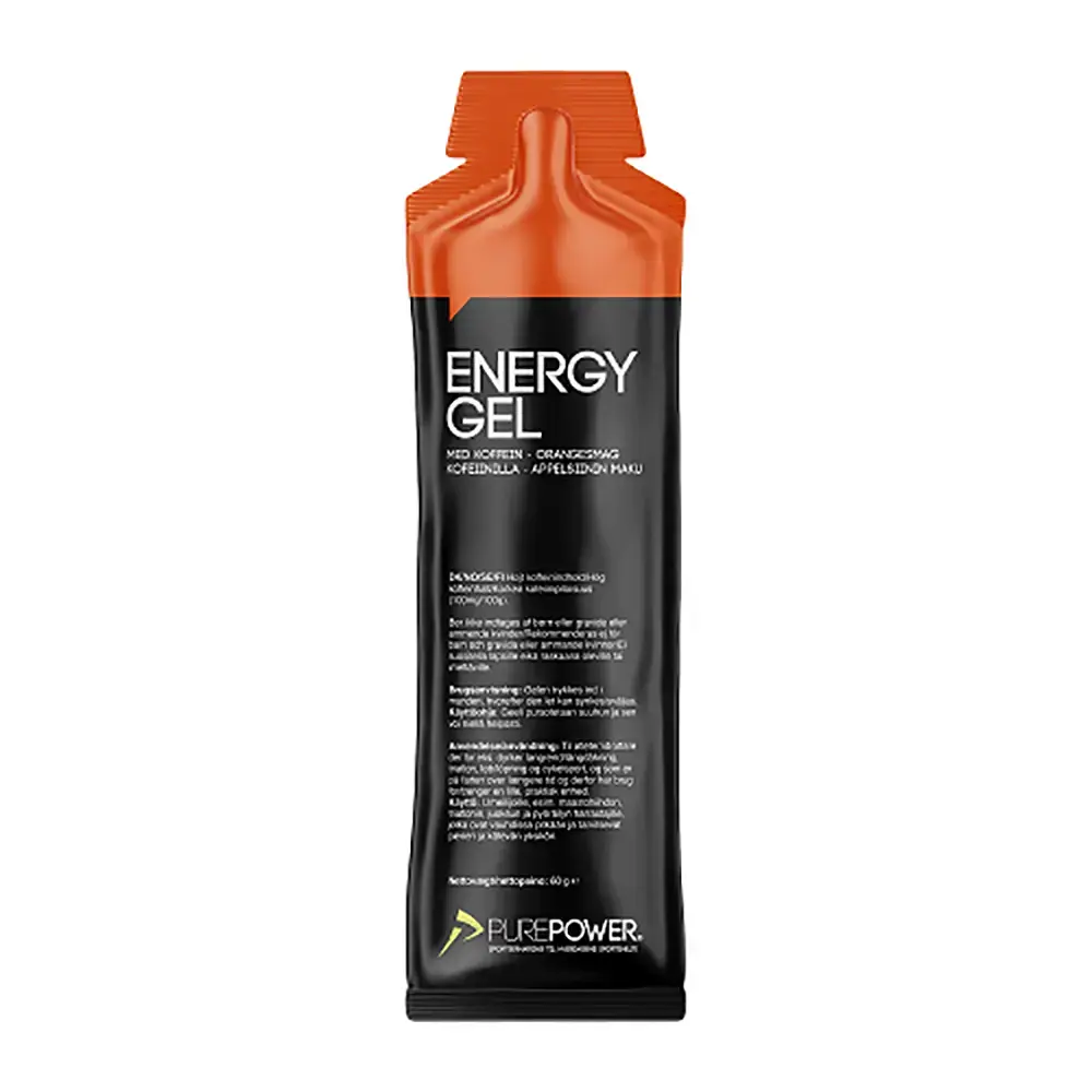 PurePower Energy Gel Cafeine Sinaasappel 12 Stuks