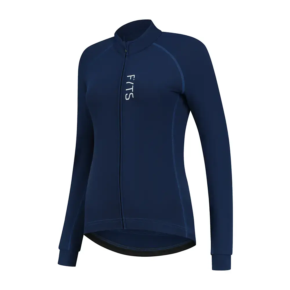 FYTS SNLST Thermo Fietsshirt Lange Mouwen Donkerblauw Dames