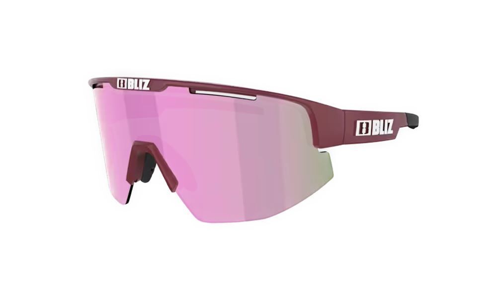 Bliz Matrix Small Sport Zonnebril Mat Rood met Roze Lens