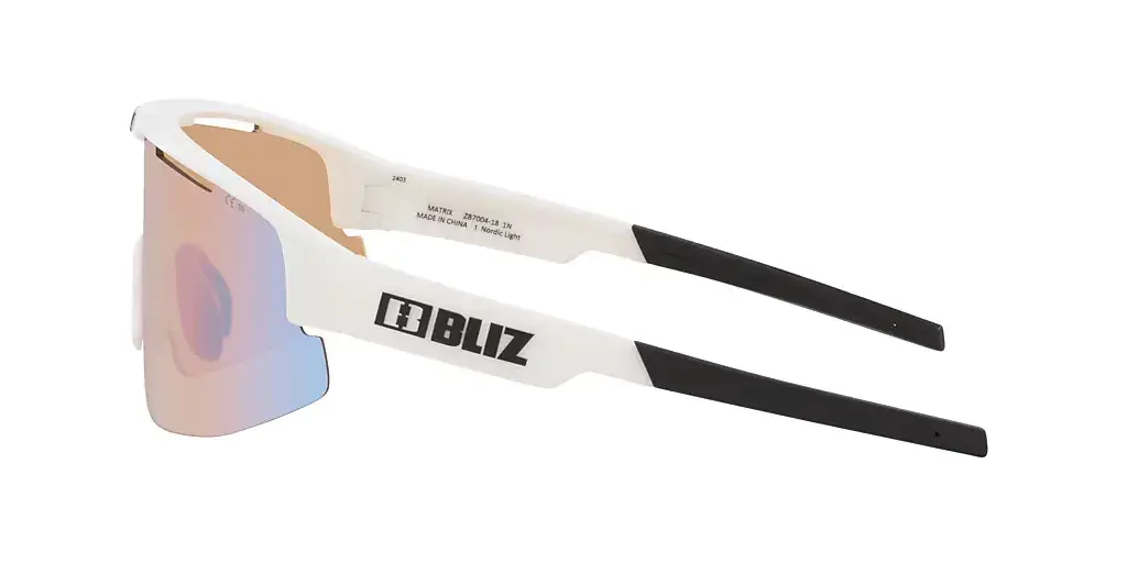 Bliz Matrix Sport Zonnebril Mat Wit met Orange/Blue Lens