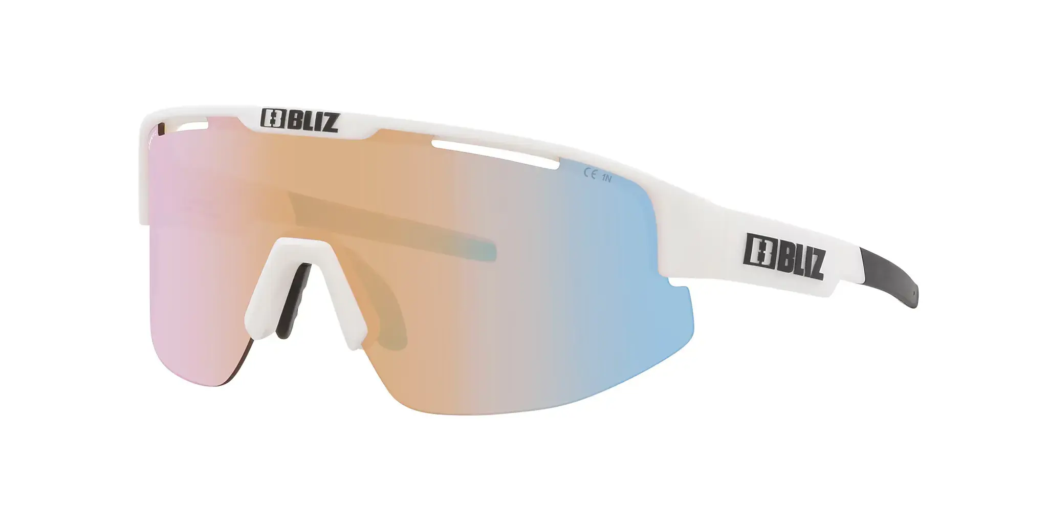 Bliz Matrix Sport Zonnebril Mat Wit met Orange/Blue Lens