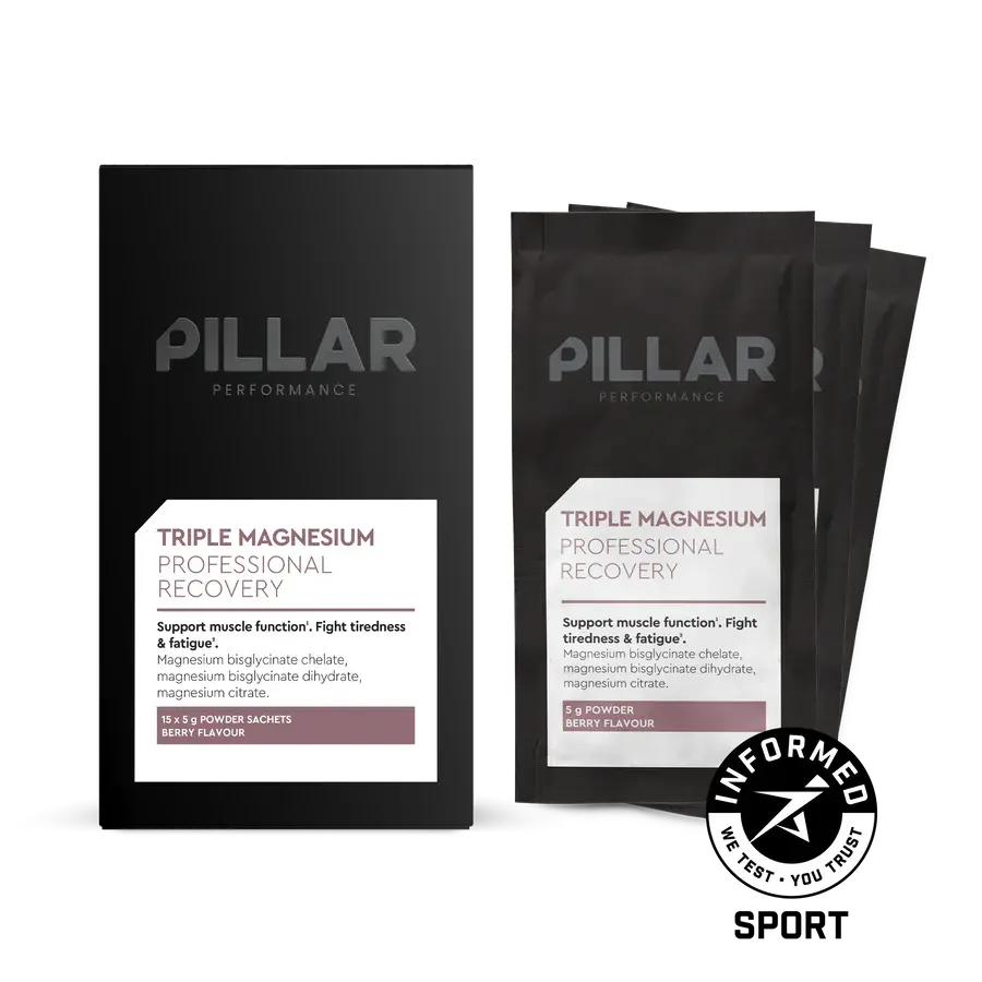 Pillar Triple Magnesium Poeder Bessen Travel Pack 15x5g