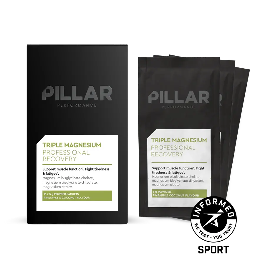 Pillar Triple Magnesium Poeder Ananas en Kokosnoot Travel Pack 15x5g